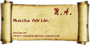 Muszka Adrián névjegykártya