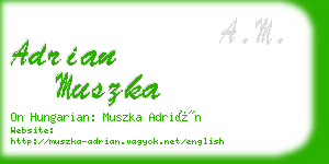 adrian muszka business card